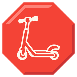 stop sign and kick scooter