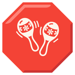 stop sign and maracas