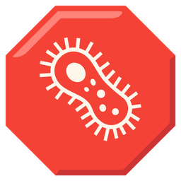 stop sign and microbe