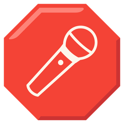 stop sign and microphone