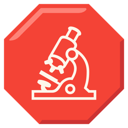 stop sign and microscope