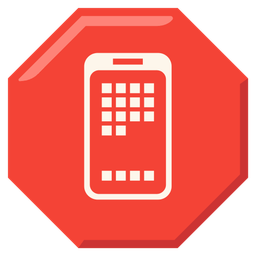 stop sign and mobile phone