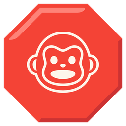 stop sign and monkey face