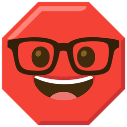 stop sign and nerd face