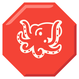 stop sign and octopus