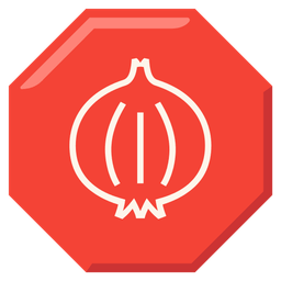 stop sign and onion