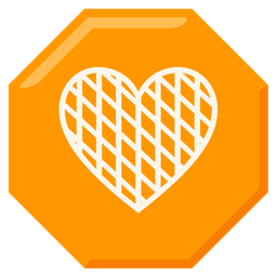 stop sign and orange heart