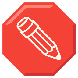 stop sign and pencil