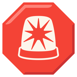 stop sign and police car light