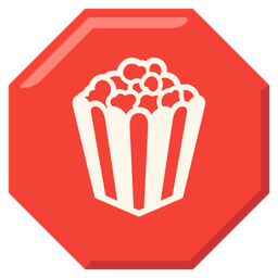 stop sign and popcorn