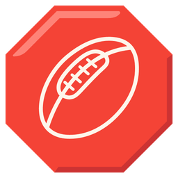 stop sign and rugby football
