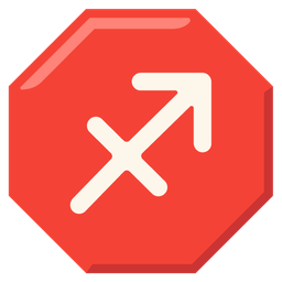 stop sign and Sagittarius