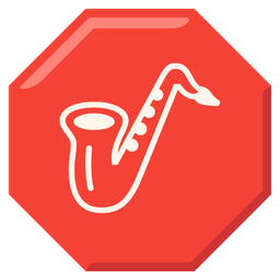 stop sign and saxophone