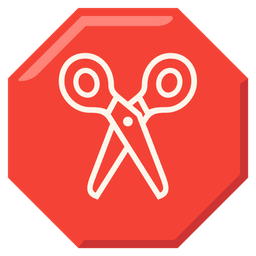 stop sign and scissors