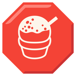 stop sign and shaved ice