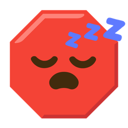 Stop sign and Sleeping face