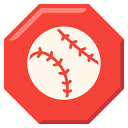 stop sign and softball