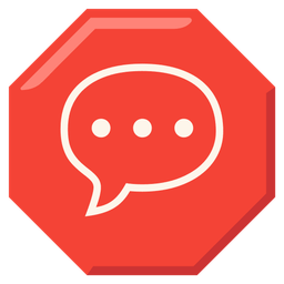 stop sign and speech balloon