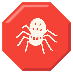 stop sign and spider