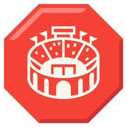 stop sign and stadium