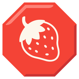 stop sign and strawberry