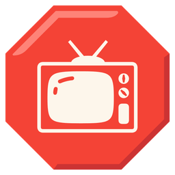 stop sign and television