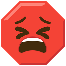 stop sign and tired face