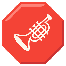 stop sign and trumpet