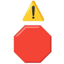 stop sign and warning