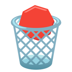 stop sign and wastebasket