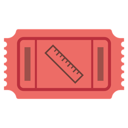straight ruler and admission tickets