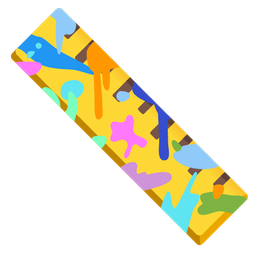 straight ruler and artist palette