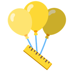 straight ruler and balloon