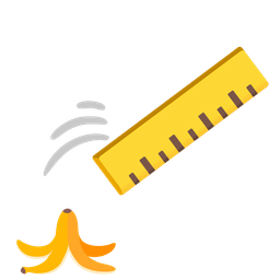 straight ruler and banana