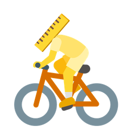 straight ruler and bicycle