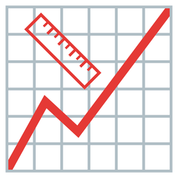 straight ruler and chart increasing