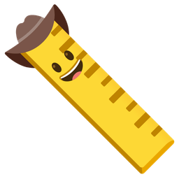 straight ruler and cowboy hat face