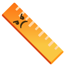 straight ruler and enraged face