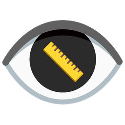 straight ruler and eye