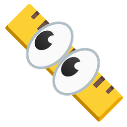 straight ruler and eyes