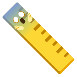 straight ruler and face screaming in fear