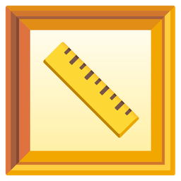 straight ruler and framed picture