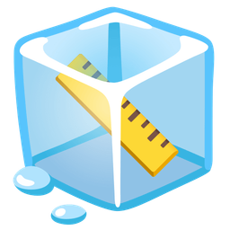 straight ruler and ice