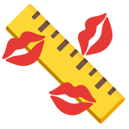 straight ruler and kiss mark