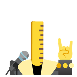 straight ruler and microphone