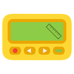 straight ruler and pager