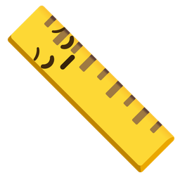 straight ruler and pensive face