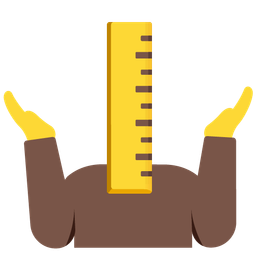 straight ruler and person shrugging