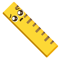 straight ruler and pleading face