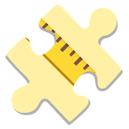 straight ruler and puzzle piece